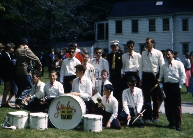 Back in the day The Golden'e Bridge Fire Department had it's own band. In the picture is Leroy Smith Chief in 1960.